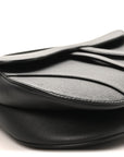 Grained Calfskin Saddle Bag Black