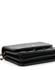 Caviar Quilted Mini Wallet On Chain WOC Black
