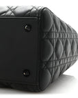 Ultra Matte Calfskin Cannage Medium Lady D1OR Black