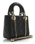 Lambskin Cannage Mini Lady D1OR Black