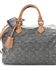 Monogram Denim Speedy Soft 30 Washed Gray
