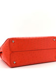 Ostrich Large Open Bar Tote Orange