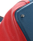Taurillon Clemence Picotin Lock 22 MM Rouge Casaque Bleu Thalassa