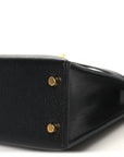Chevre Chamkila Mini Kelly Sellier 20 Black