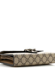GG Supreme Monogram Mini Dionysus Chain Wallet Beige Taupe