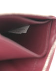 Nappa Intrecciato Square Zip Around Wallet Barolo