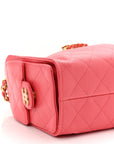 Caviar Quilted Mini CHNL 25 Handbag Coral