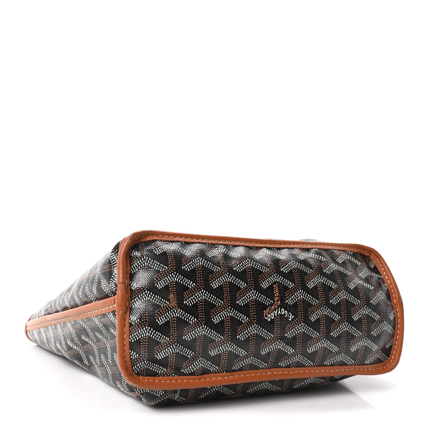 Goyardine Reversible Mini Anjou Black Gold