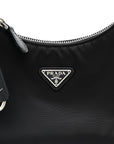 Tessuto Nylon Saffiano Mini Re-Edition 2005 Bag Black
