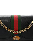 Dollar Calfskin Web Ophidia Wallet On Chain Black