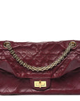 Lambskin Quilted Crush 2.55 Reissue 225 Flap Dark Burgundy