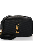 Grain De Poudre Matelasse Monogram Mini Lou Camera Bag Black