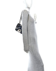 Jersey Quilted Camellia 2.55 Reissue Mini Flap Black White