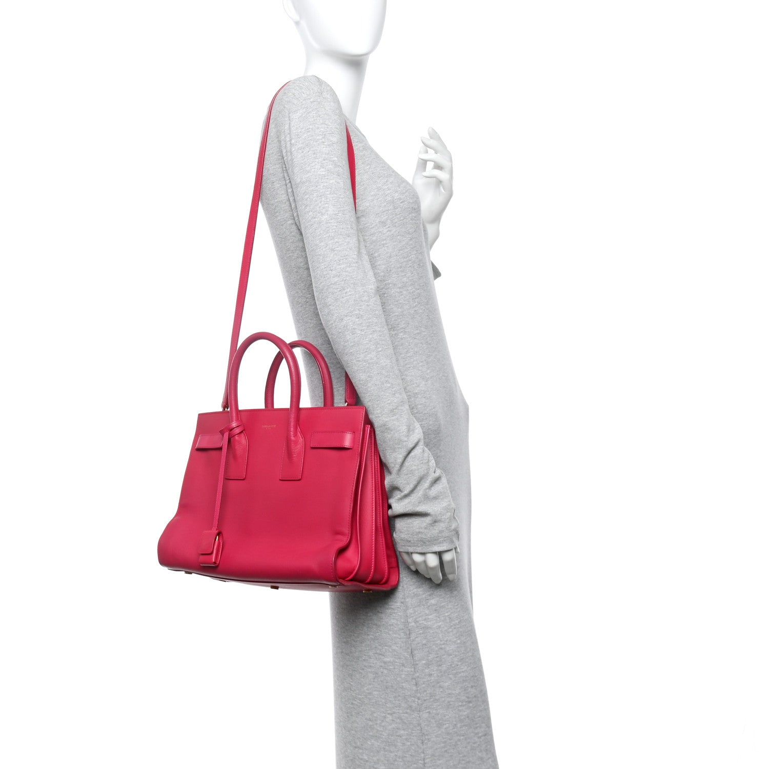 Calfskin Small Sac De Jour Lipstick Fuchsia