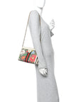 GG Supreme Monogram Flora Web Small Ophidia Chain Shoulder Bag White