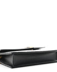 Grain De Poudre Matelasse Chevron Monogram Envelope Chain Wallet Black