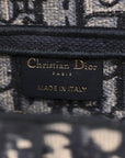 Oblique Embroidered Saddle Bag Blue