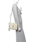Calfskin Matelasse Monogram Lou Camera Bag Crema Soft