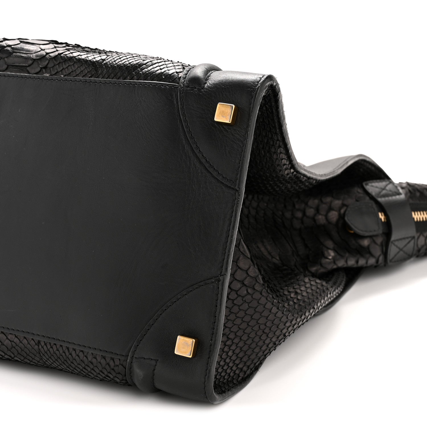Snakeskin Large Luggage Black