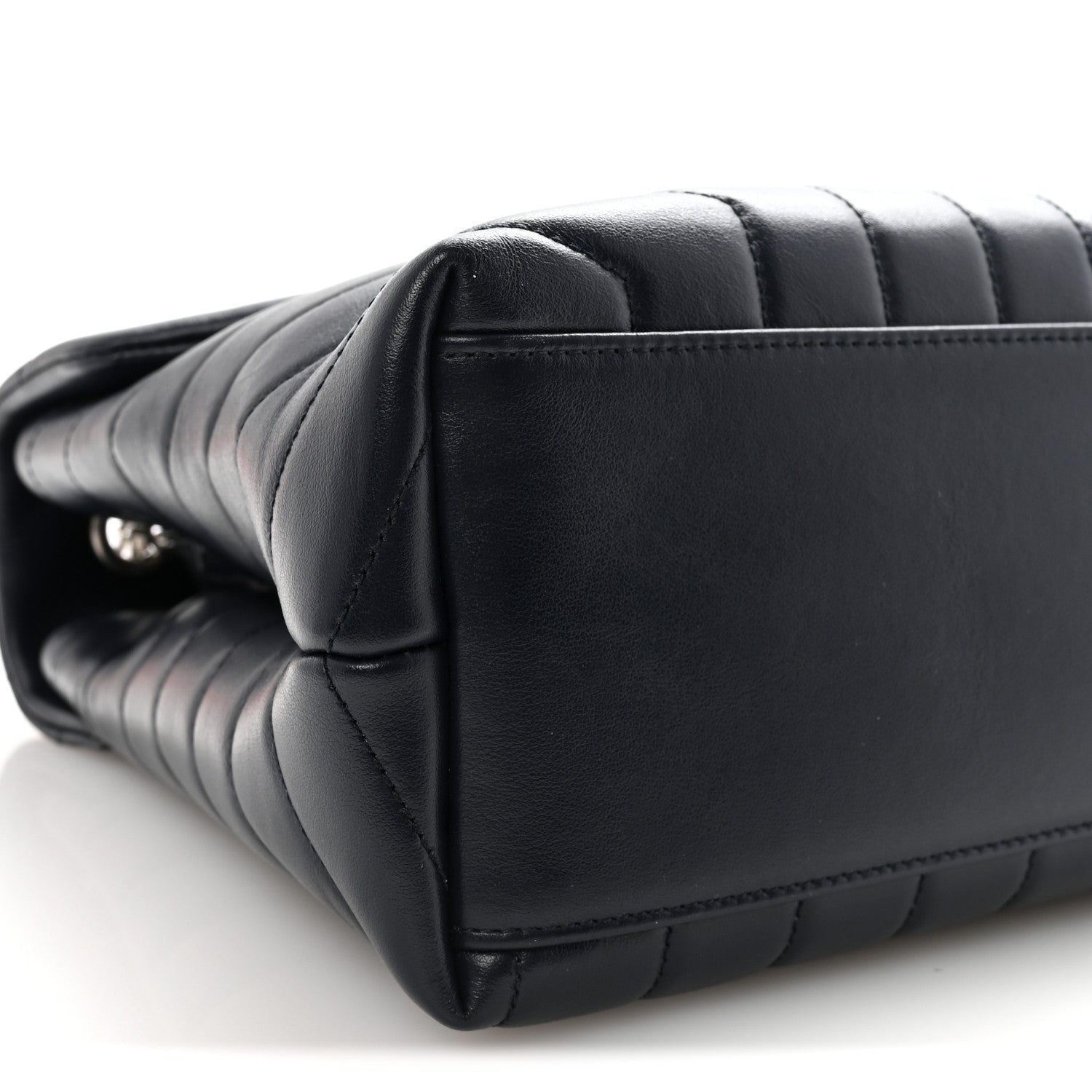 Calfskin Y Quilted Monogram Medium Loulou Chain Satchel Deep Marine