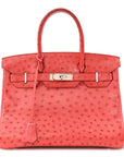 Ostrich Birkin 30 Rouge Vif