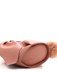 Calfskin Shearling Small Bunny Shoulder Bag Peach Bloom