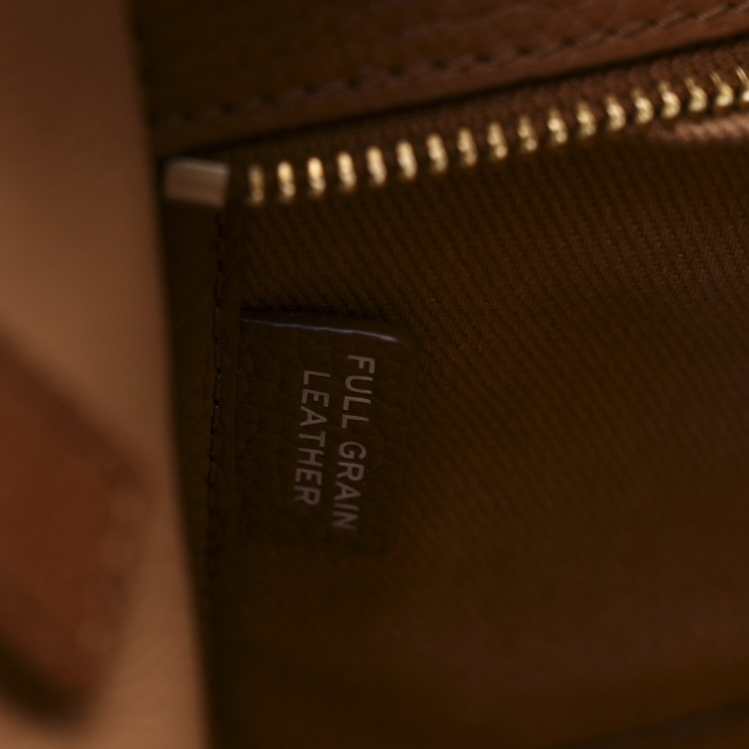 Grained Calfskin Small The Tote Bag Argan Oil