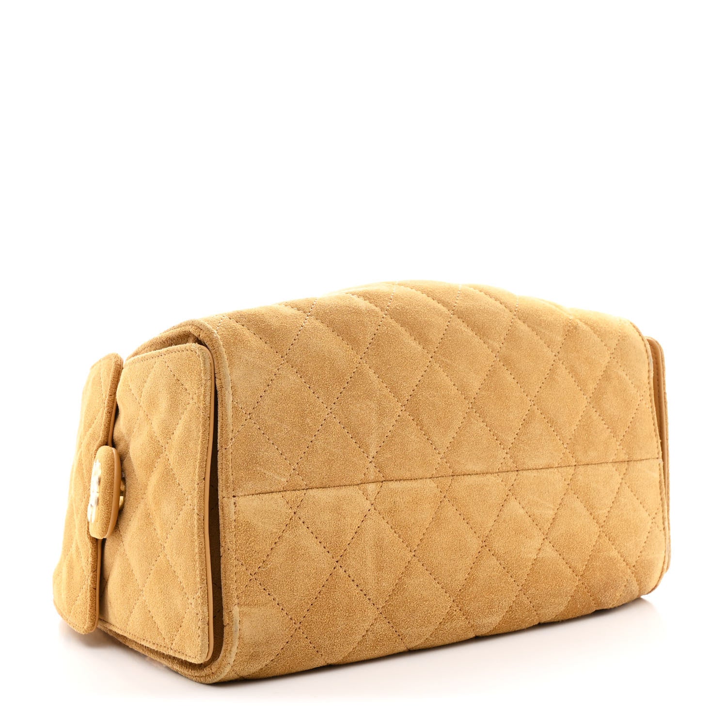 Suede Quilted Small CHNL 25 Handbag Beige