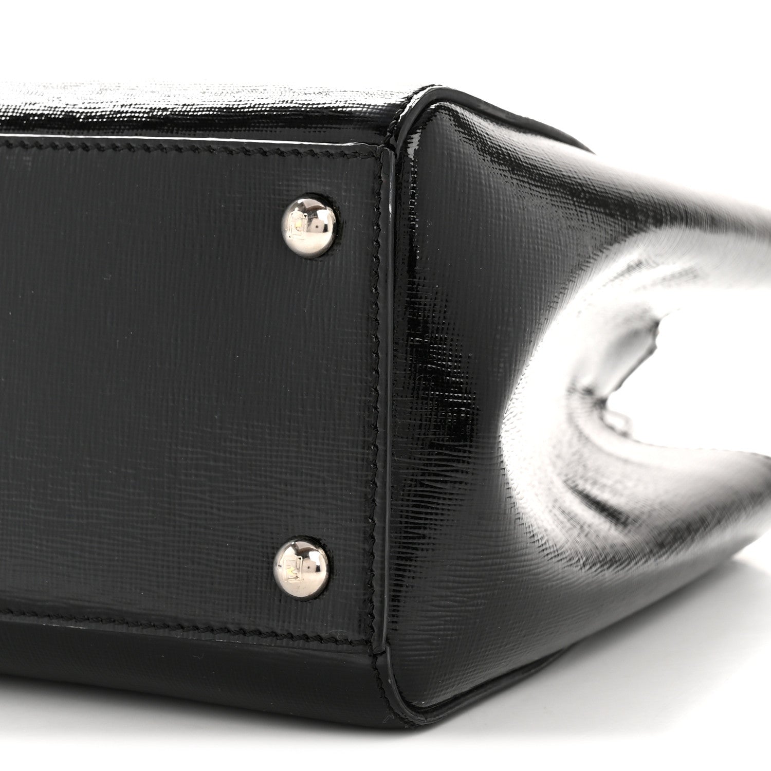 Patent Vitello Elite Petite 2Jours Tote Black