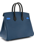 Epsom Tri-Color Birkin 25 Deep Bleu Bleu Hydra Black