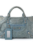 Agneau Giant 21 Silver Hardware Work Bleu Layette