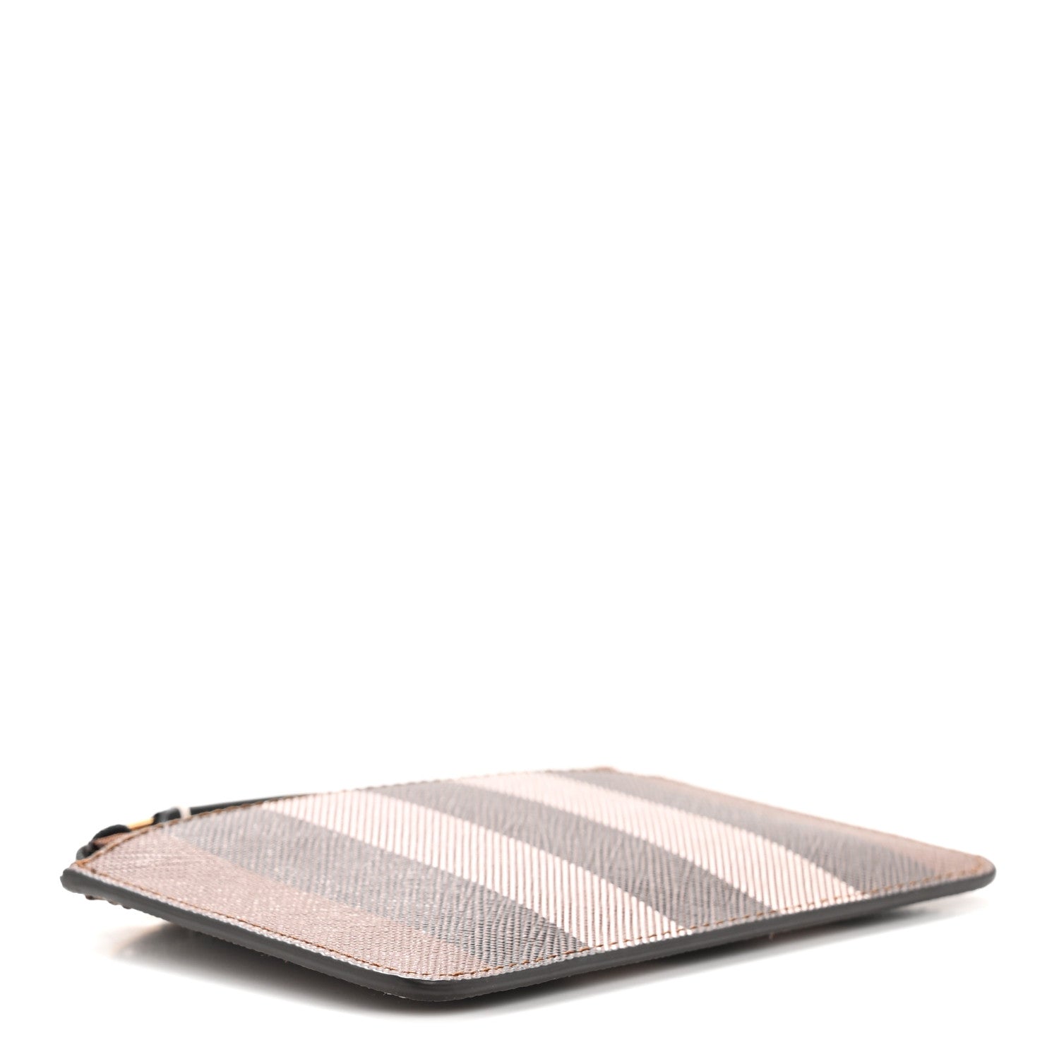 Kelbrook Exaggerated Check Canvas Card Case Birch Brown