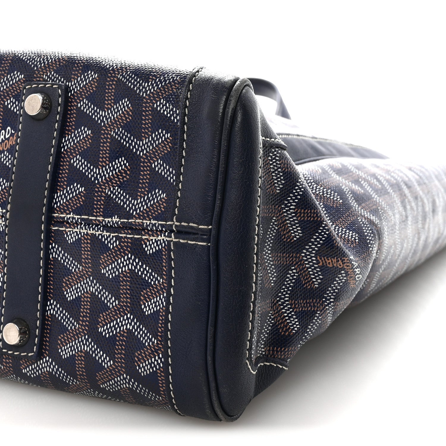Goyardine Voltaire III Tote Navy