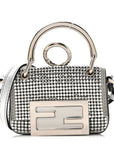 Nubuck Crystal Catalan Mirror Nano Maxi Buckle Baguette Charm Pietra Argento