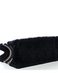 Shearling Cannage Medium Book Tote Deep Blue Natural