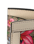 GG Supreme Monogram Flora Textured Calfskin Small Padlock Tote Beige Ebony Multicolor Mystic White