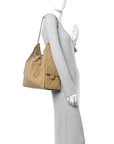 Caviar Quilted Medium CHNL 25 Handbag Dark Beige