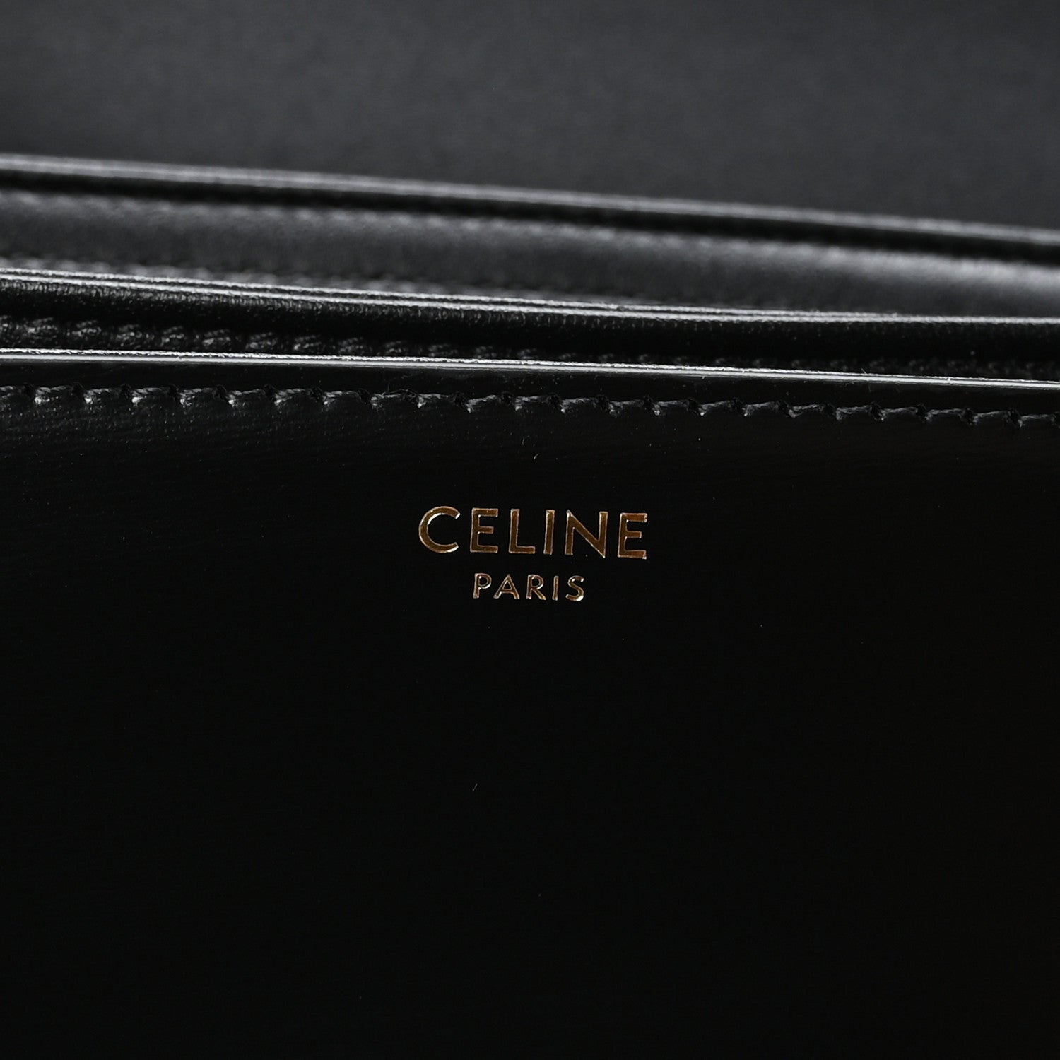 Shiny Calfskin Medium Triomphe Black