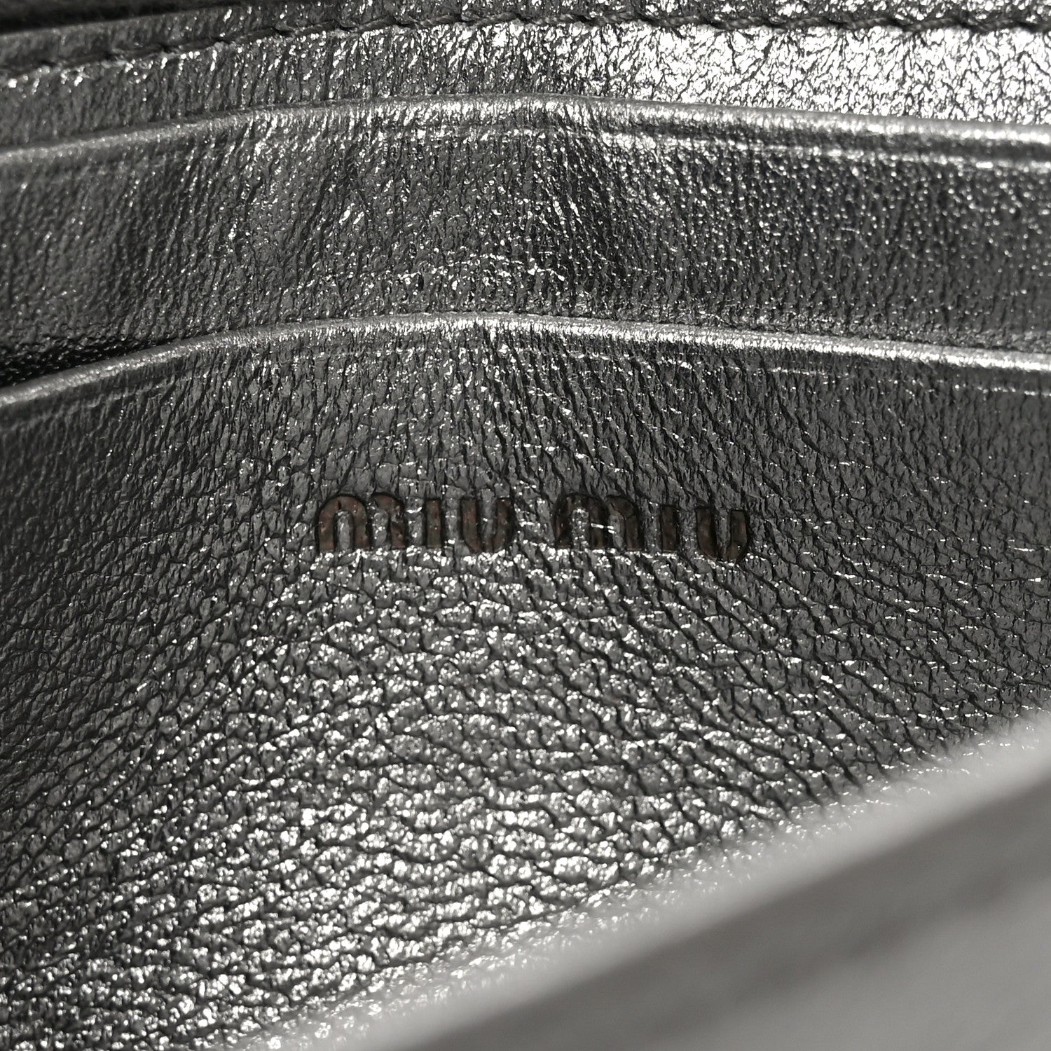Metallic Nappa Matelasse Chain Crossbody Silver