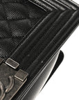 Caviar Quilted Medium Boy Flap Black