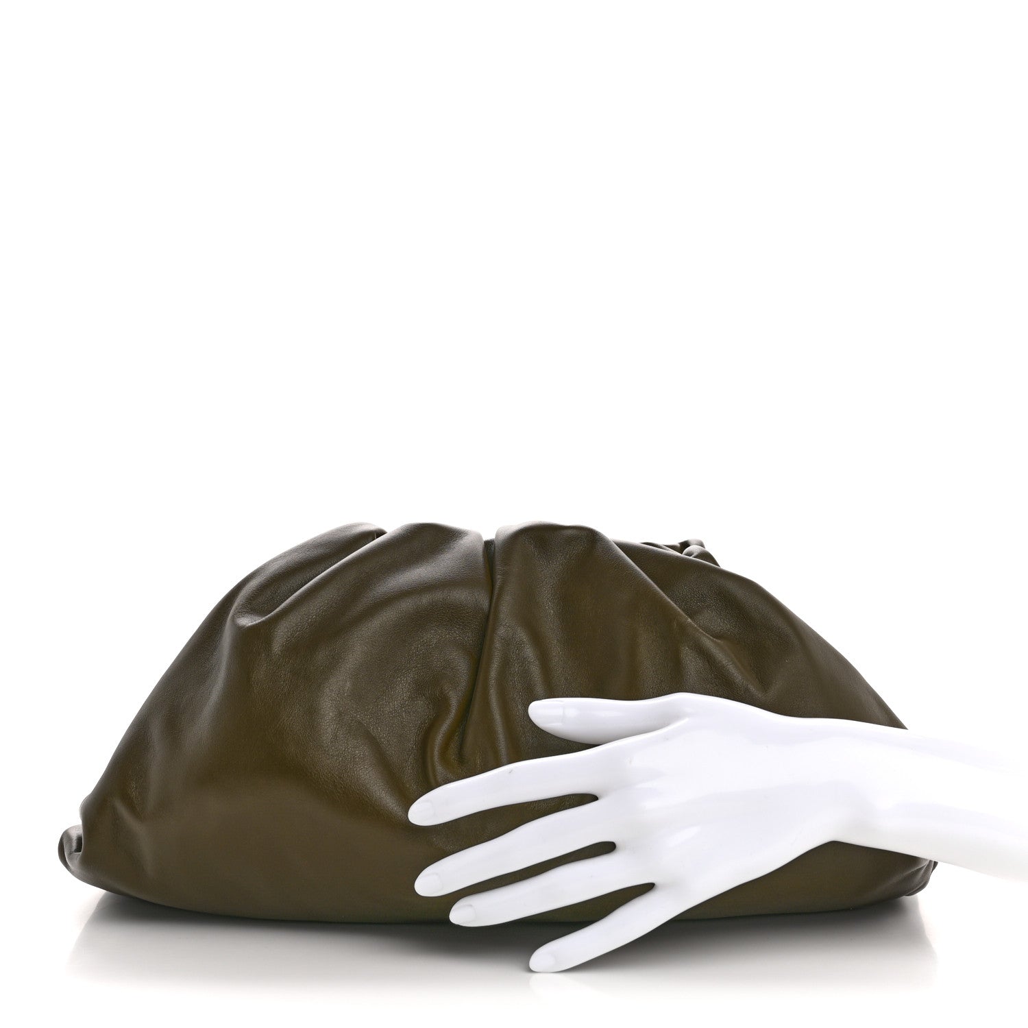 Smooth Butter Calf The Pouch Oversized Clutch Mustard