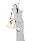 Cafskin Web Quilted Large Dionysus Tote Bag White