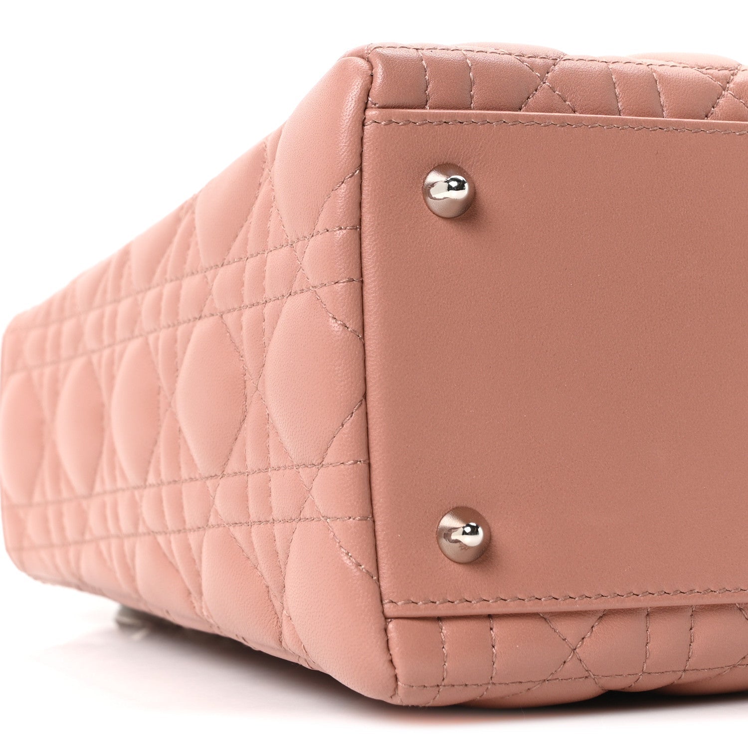 Lambskin Cannage Medium Lady D1OR Bois de Rose