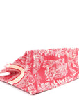 Canvas Embroidered Medium D1ORiviera Toile De Jouy Book Tote Raspberry