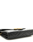 Calfskin Matelasse GG Marmont Chain Wallet Black