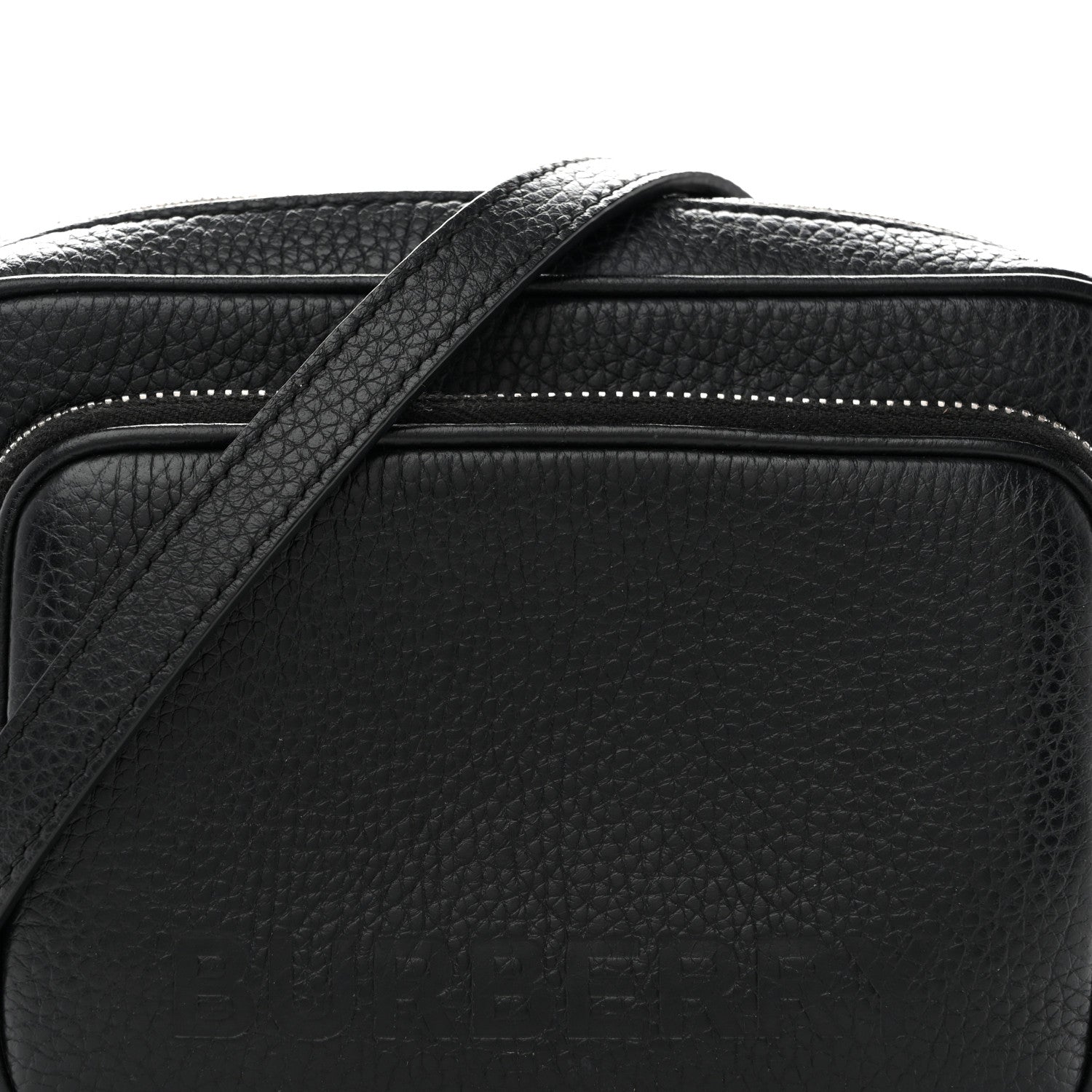 Grained Calfskin Small Camera Bag Black