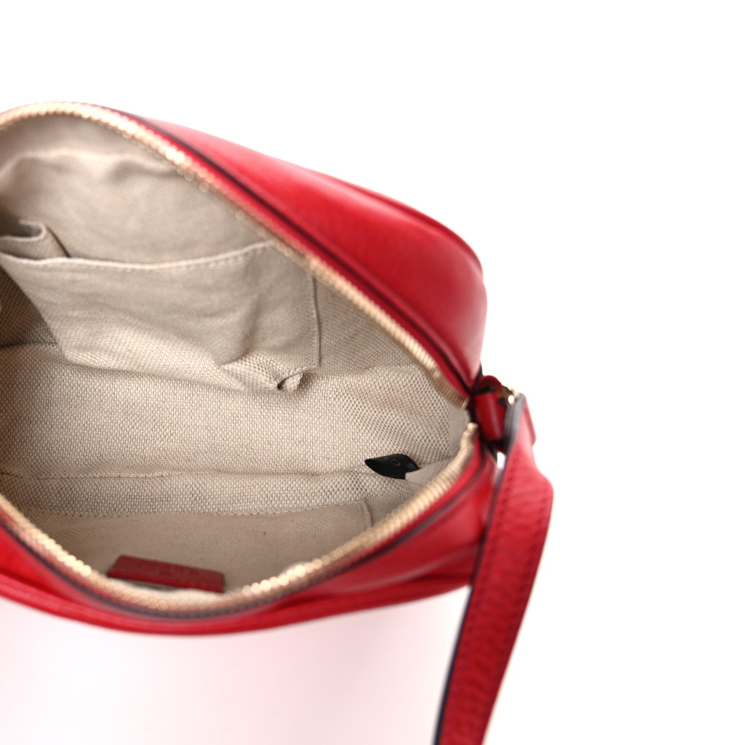 Pebbled Calfskin Small Soho Disco Bag Tabasco Red