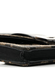 Recycled Fabric Jacquard Vitello Grace FF 1974 Baguette Belt Pouch Tobacco Moro Black