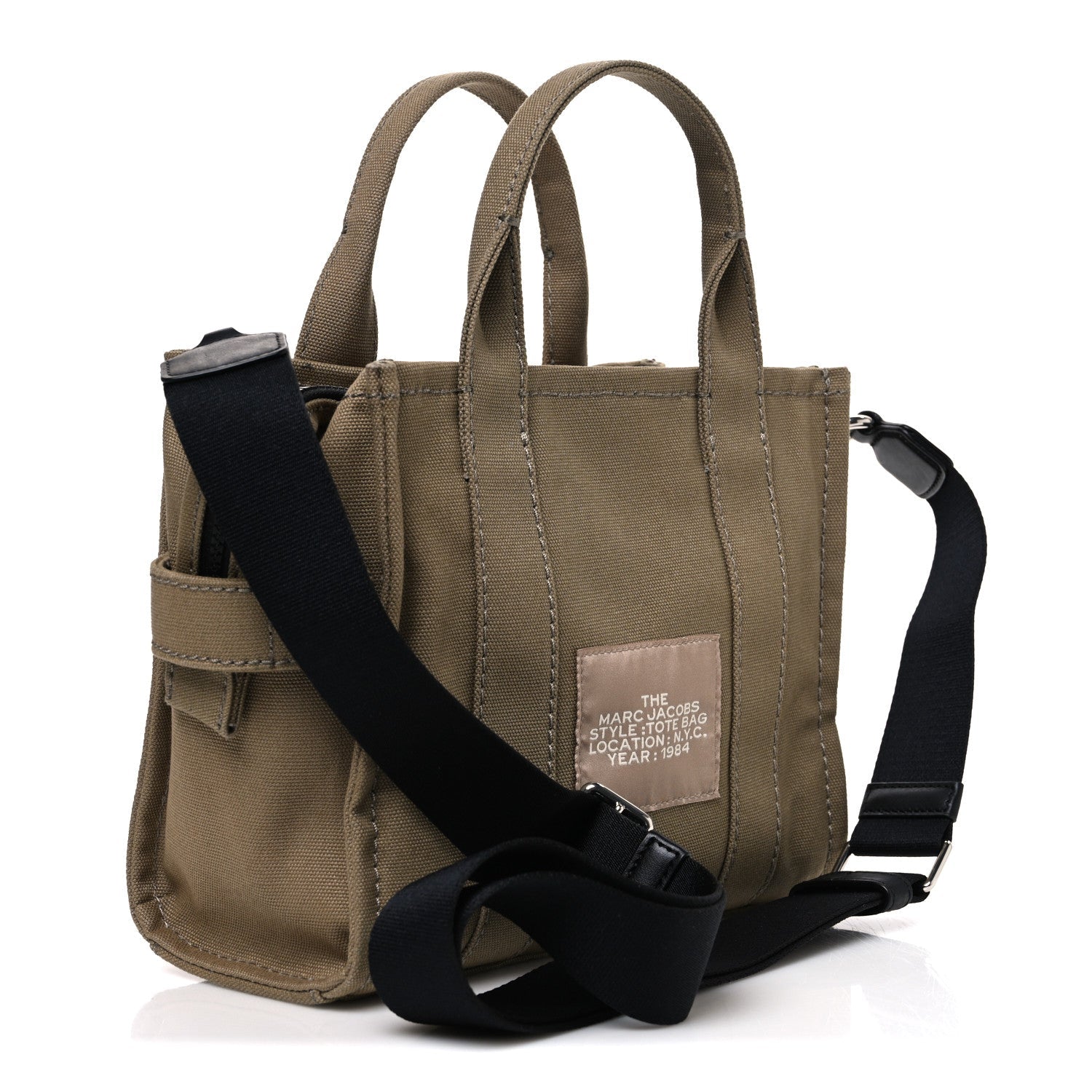 Cotton Canvas Small The Traveler Tote Bag Slate Green