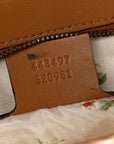 Raffia Elaphe Matelasse Small GG Marmont Shoulder Bag Natural Cream Brown